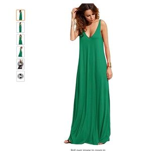 Verdusa Women's Casual Sleeveless Deep V Neck Summer Beach Maxi Long Dress
